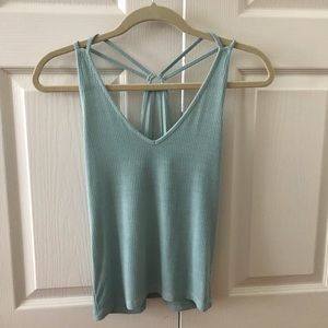 AE light blue crop tank